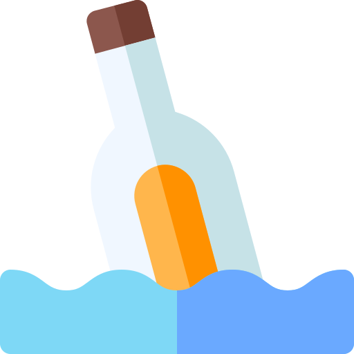 Message in a bottle Basic Rounded Flat icon