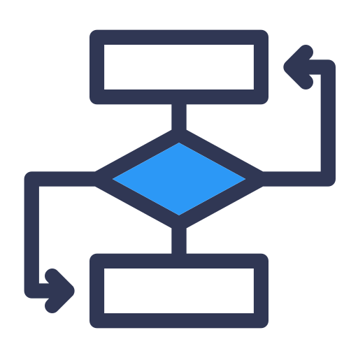 Flow chart Generic Blue icon
