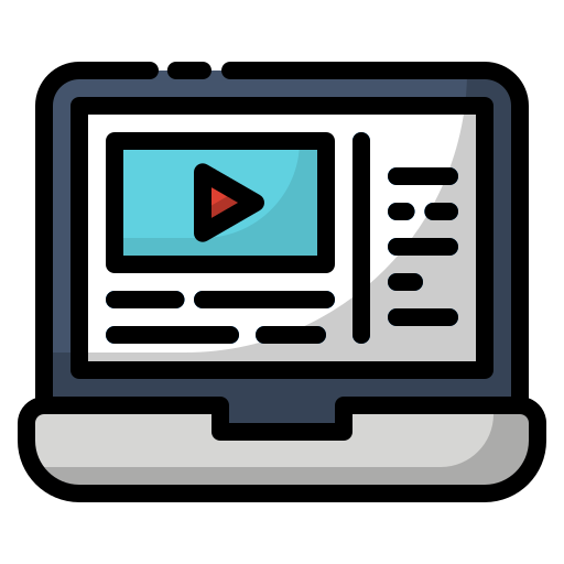 video en línea Generic Outline Color icono