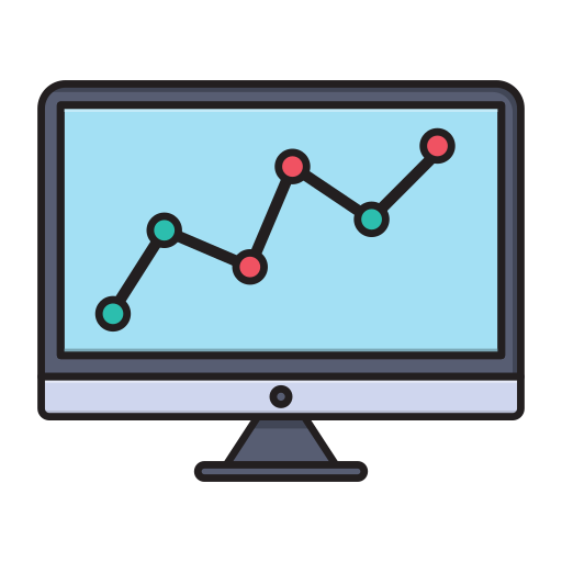 Chart Vector Stall Lineal Color icon