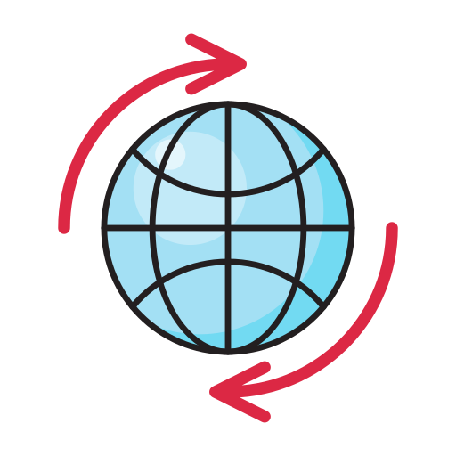 Globe Vector Stall Lineal Color icon