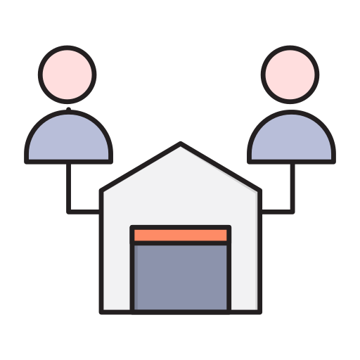 연결 Vector Stall Lineal Color icon