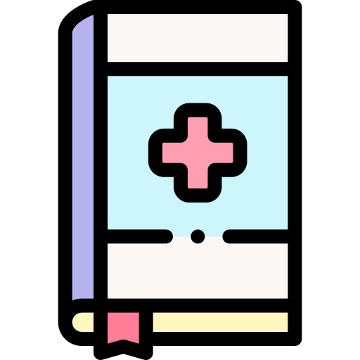 książka medyczna Detailed Rounded Lineal color ikona