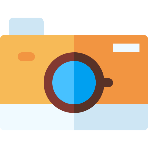 Photo camera Basic Rounded Flat icon