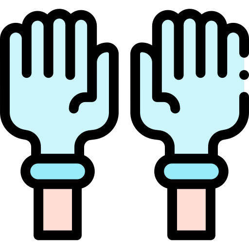 des gants en caoutchouc Detailed Rounded Lineal color Icône