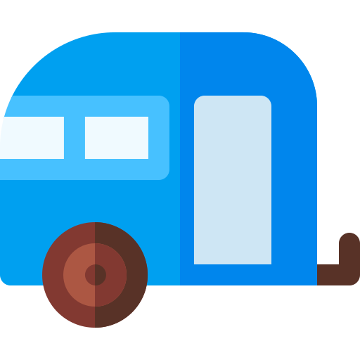 caravane Basic Rounded Flat Icône