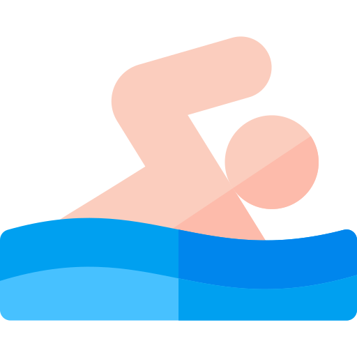 nadador Basic Rounded Flat icono