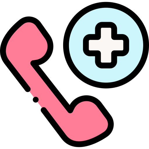 Телефон больницы Detailed Rounded Lineal color иконка