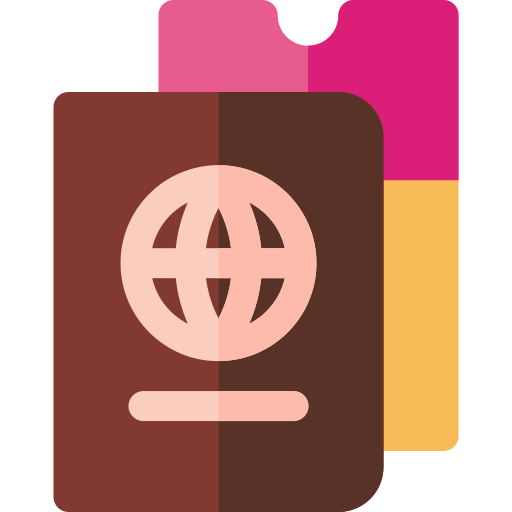 pasaporte Basic Rounded Flat icono