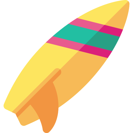 Surfboard Basic Rounded Flat icon