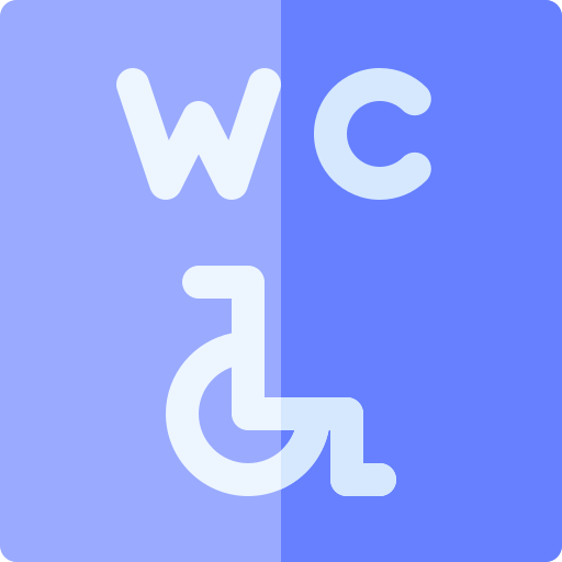 niepełnosprawny znak Basic Rounded Flat ikona