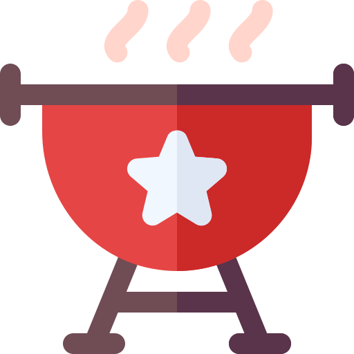 barbecue Basic Rounded Flat icoon