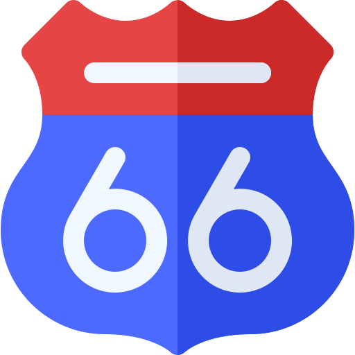 ruta 66 Basic Rounded Flat icono