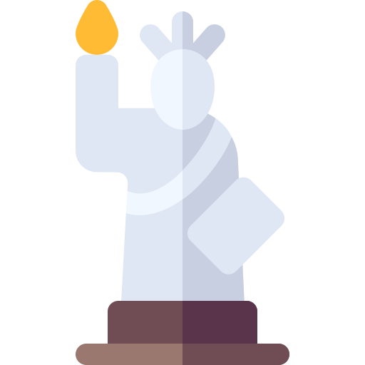 estatua de la libertad Basic Rounded Flat icono