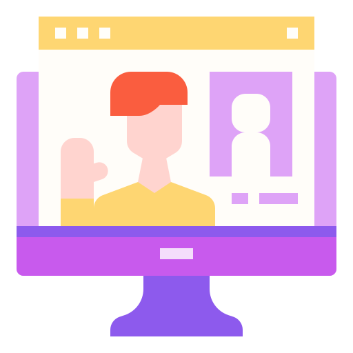 Video conference Linector Flat icon
