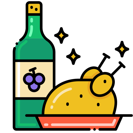 공식 만찬 Flaticons Lineal Color icon