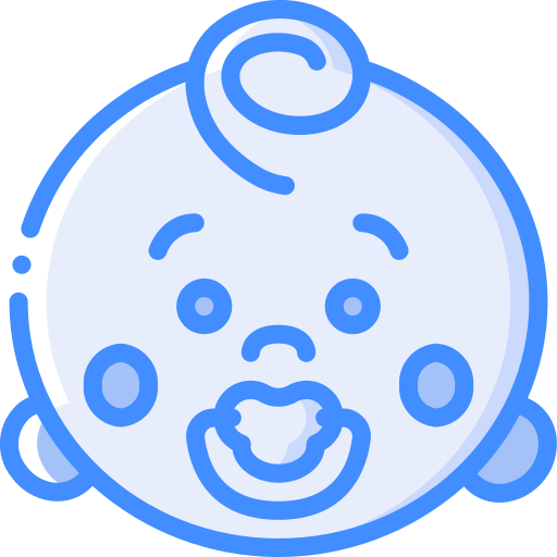 Baby pacifier Basic Miscellany Blue icon