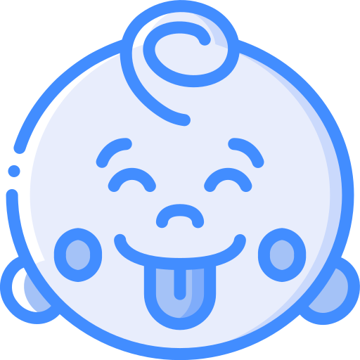 Tongue out Basic Miscellany Blue icon