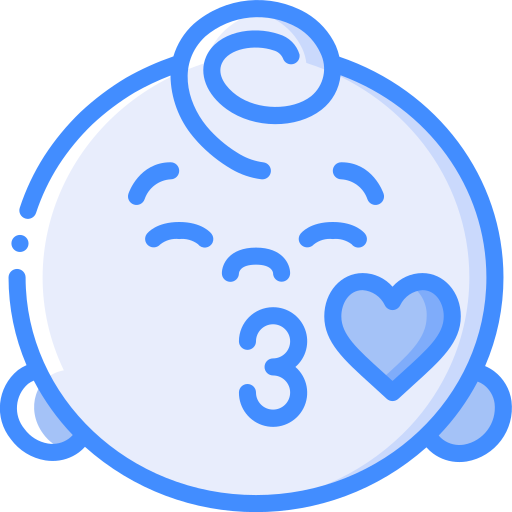 Kissing Basic Miscellany Blue icon