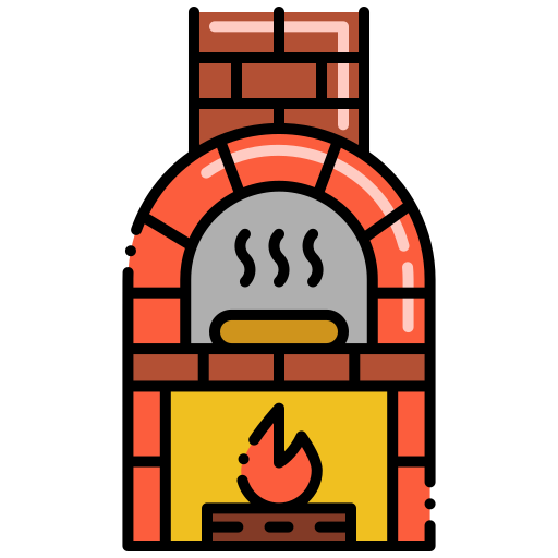 Pizza oven Flaticons Lineal Color icon