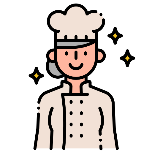 szef kuchni Flaticons Lineal Color ikona