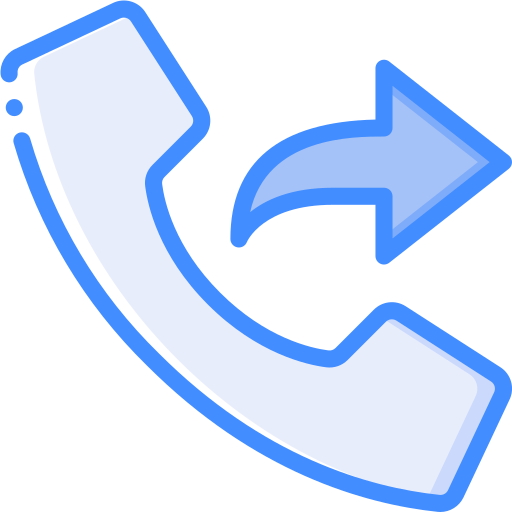 Outgoing call Basic Miscellany Blue icon
