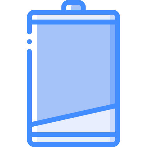 laag batterijniveau Basic Miscellany Blue icoon