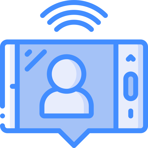 Video call Basic Miscellany Blue icon