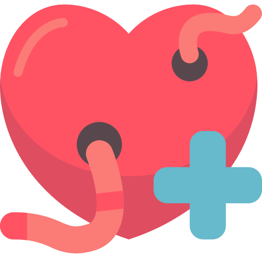 gusano del corazón Basic Miscellany Flat icono