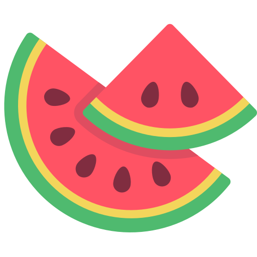 watermeloen Basic Miscellany Flat icoon