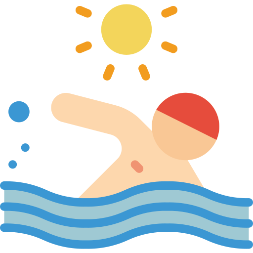 Swimming Basic Miscellany Flat icon
