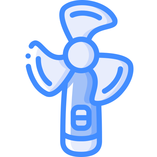 부채 Basic Miscellany Blue icon