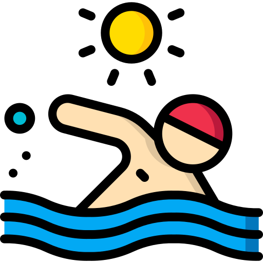 Swimming Basic Miscellany Lineal Color icon