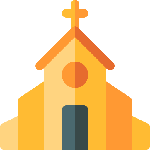 iglesia Basic Rounded Flat icono