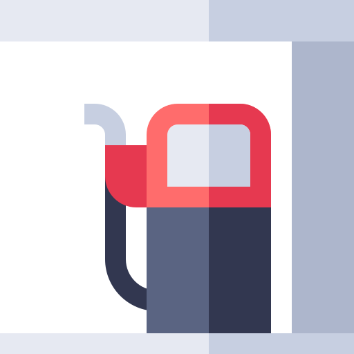 ガソリンスタンド Basic Straight Flat icon