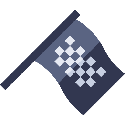 Checkered flag Basic Straight Flat icon