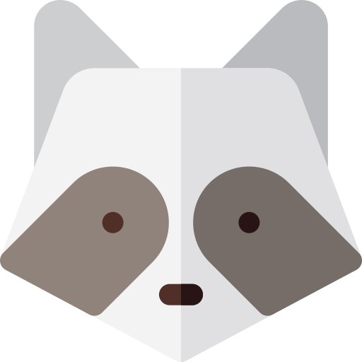 Raccoon Basic Rounded Flat icon