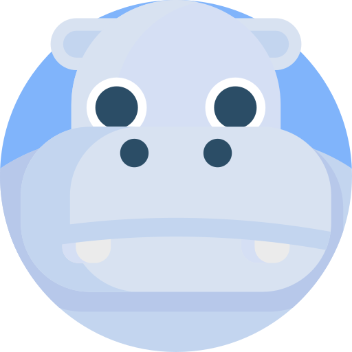 hipopotam Detailed Flat Circular Flat ikona