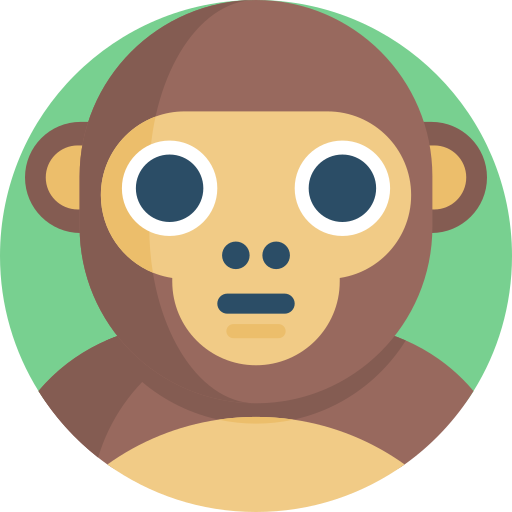원숭이 Detailed Flat Circular Flat icon