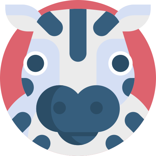 zebra Detailed Flat Circular Flat icona
