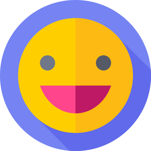 uśmiech Flat Circular Flat ikona