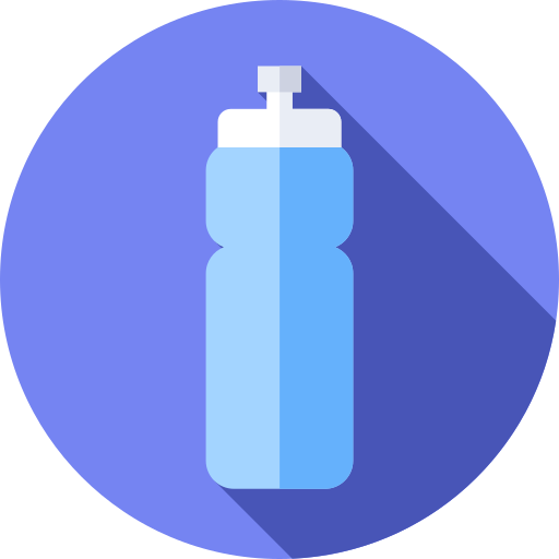 botella de agua Flat Circular Flat icono