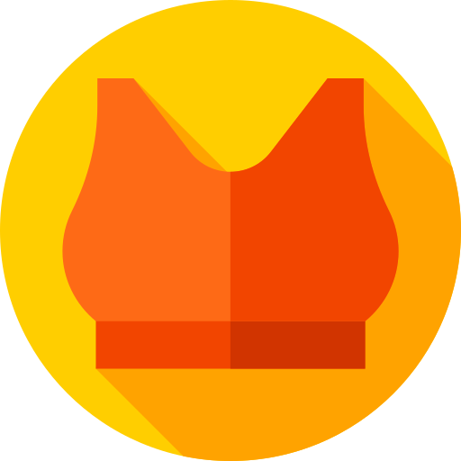 Sports bra Flat Circular Flat icon