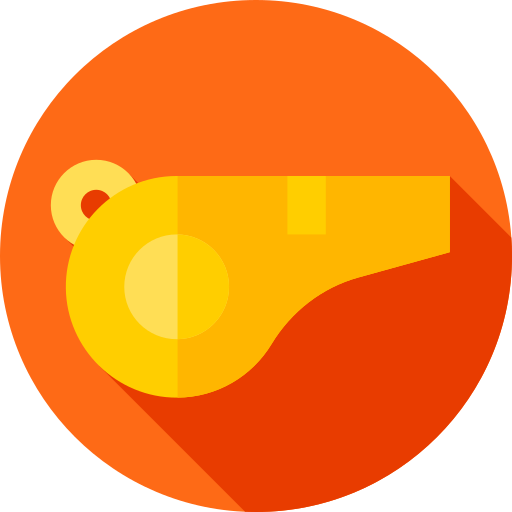 Whistle Flat Circular Flat icon