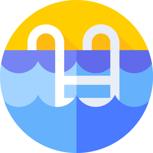Swimming pool Flat Circular Flat icon