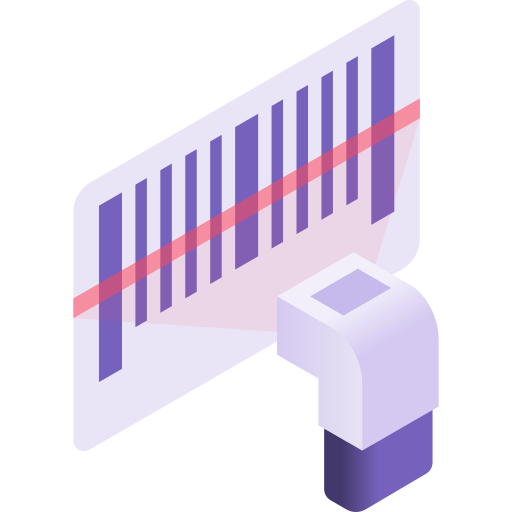 escaneo de código de barras Gradient Isometric Gradient icono