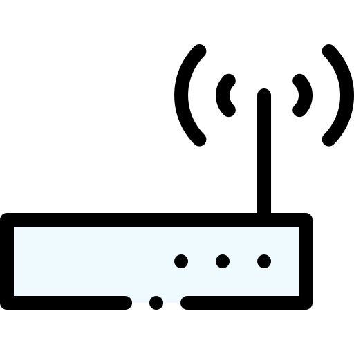 routeur wi-fi Detailed Rounded Lineal color Icône