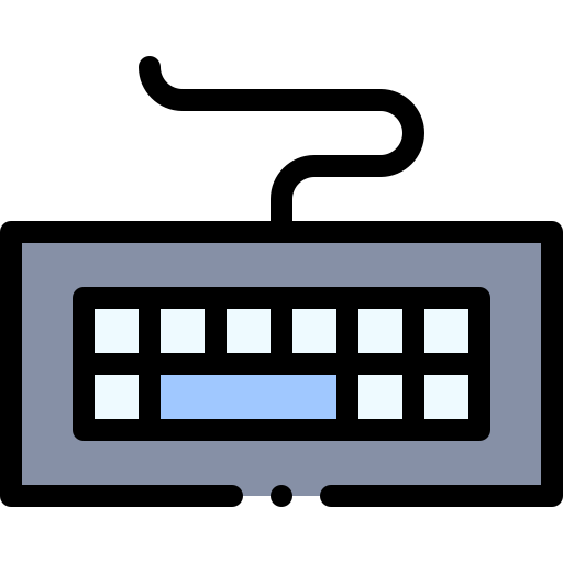 klawiatura komputerowa Detailed Rounded Lineal color ikona