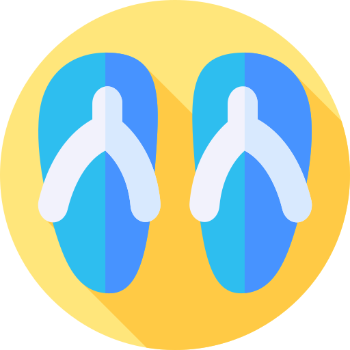 sandalen Flat Circular Flat icon