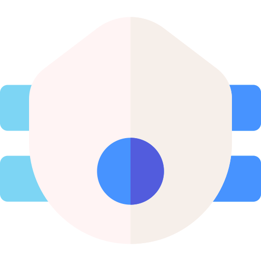 mascarilla medica Basic Rounded Flat icono